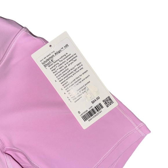 Lululemon Align HR Short 6”, Vitapink, Size 0 - Picture 4 of 4